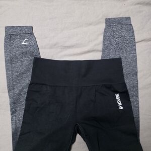 Gymshark Women's Gray and Black Leggings